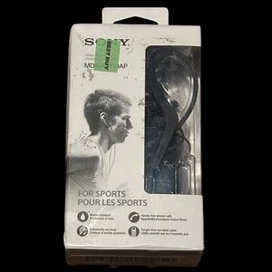 Sony Sports In‑Ear Water Resistant Headphones with Mic – White (MDR‑AS410AP)